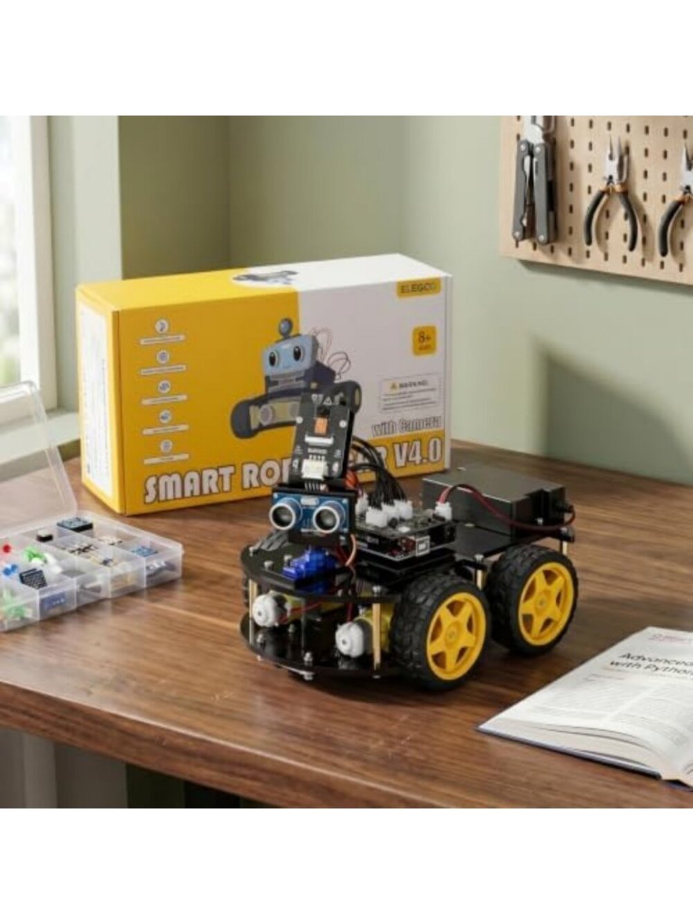 Smart Robot Car Kit V4 with Camera, Arduino Compatible, DIY STEM Project - Picture 5 of 6